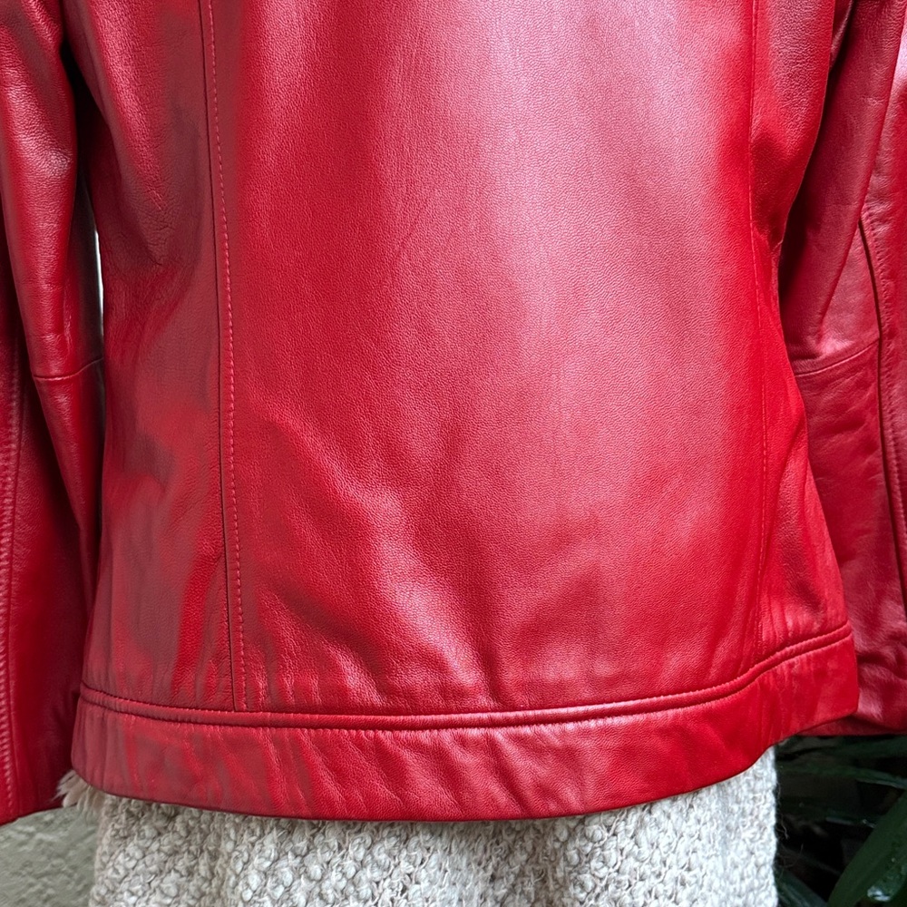 Dark Red Leather Wilsons Leather Jacket - image 11